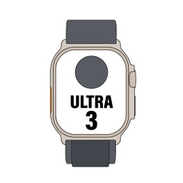 Apple Watch Ultra 3 GPS + Cellular 49 mm Titanio Negro con Correa Alpine Loop Negra S